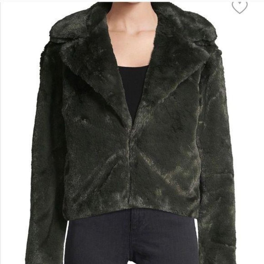 C&C CALIFORNIA FAUX FUR JACKET SZ M